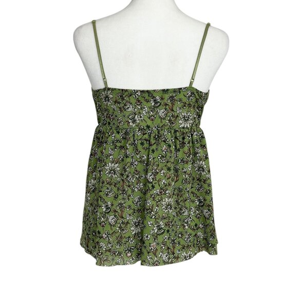 VTG Y2K Speechless Floral Spaghetti Strap Smocked Empire Waist Babydoll Top M - Picture 5 of 15